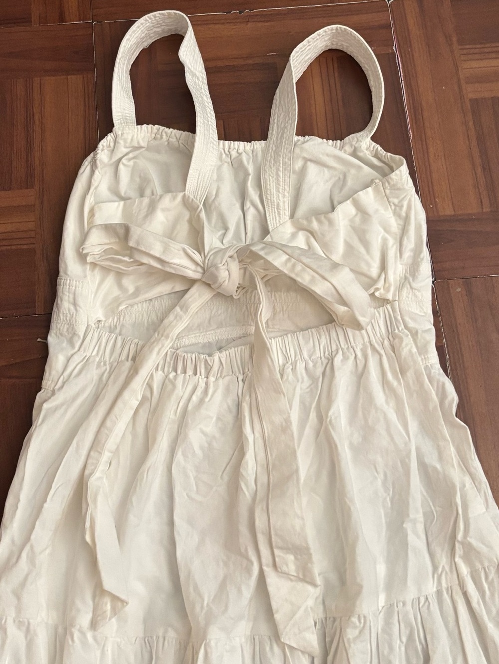 Moon River Tiered Eyelet Midi Dress white - Picture 7 of 8